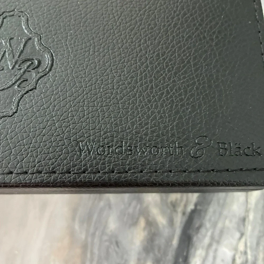 Wordsworth & Black Faux Leather Single Fountain Pen Presentation Case Box Black